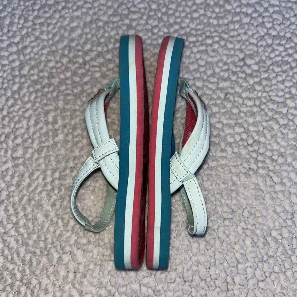Reef Little Ahi Toddler Kids Sandals Teal Fruit Print Flip Flops Backstrap 11/12